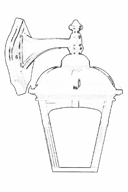 Vonkajšie nástenné svietidlo Bathany (čierna + biela)