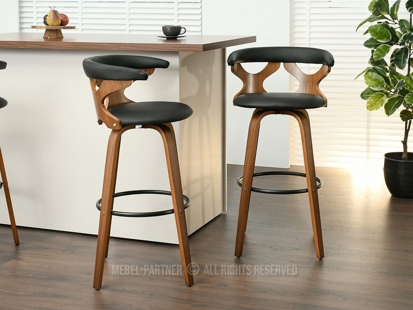 Stolica Hagrid (tamni orah + crna)