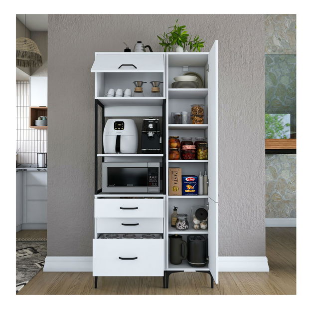 Ormar s policama Jenaretta 143 (bijela)