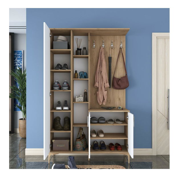 Predsieň Emily 9 (so zrkadlom) (orech + biela)