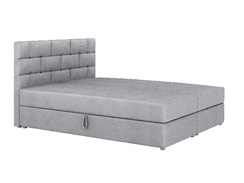 Manželská posteľ Boxspring 180x200 cm Waller Comfort (sivá) (s roštom a matracom)