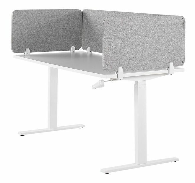 Separator masă de lucru 160x40 cm Whitley (gri deschis)