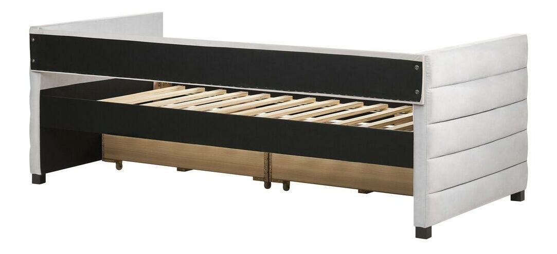 Pat de o persoană 200 x 90 cm Marza (gri)