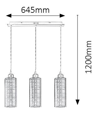 Závesné svietidlo Vera 2203 (chrómová)
