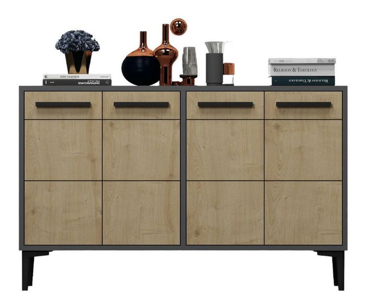 Comodă Daduko (antracit + stejar zafir) 