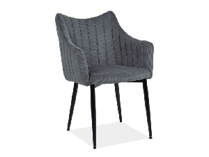 Blagovaonska stolica Mattie (siva + crna)
