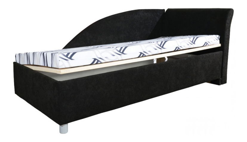 Pat de o persoană (divan) 90 cm Pearline Plus (cu somiere, fără saltele) (D)
