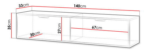 TV ormarić/stolić Kwez 140 (crna)