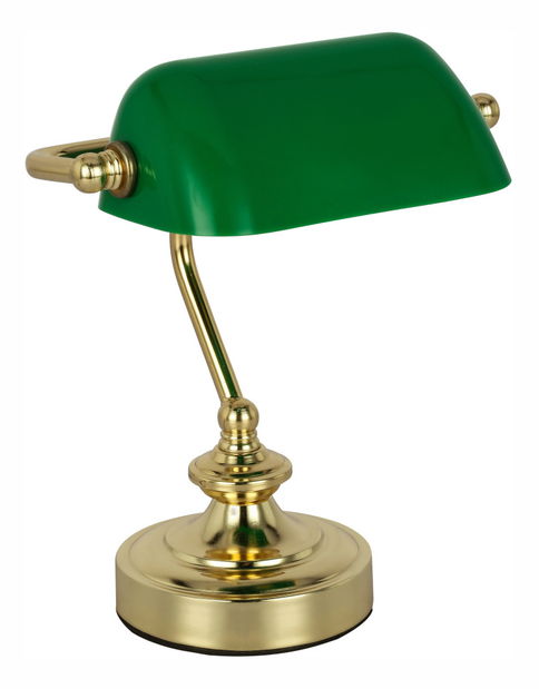 Stolové svietidlo Antique 24917 (klasické) (zlatá + zelená)