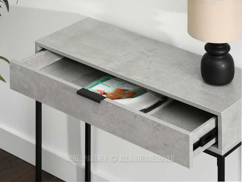 Konzolni stolić Norma M (beton + crna)