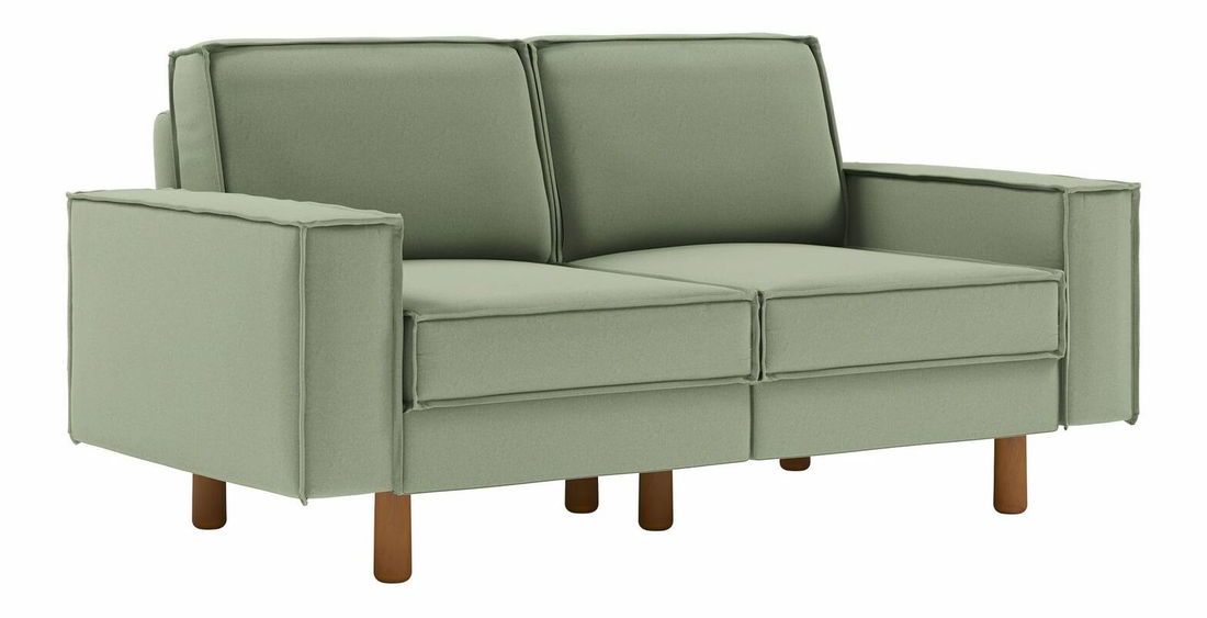 Pohovka dvojsedačka Spary 2 (morská zelená + orech)