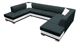 Kutna garnitura U Darcia (crna+bijela) (D) 