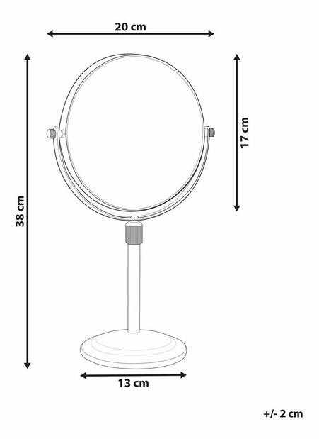 Kozmetické zrkadlo Aurore (strieborná)