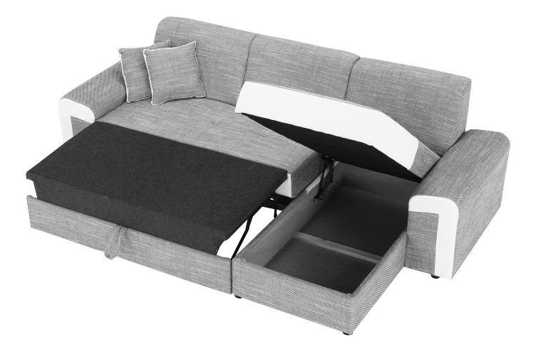 Colțar Pinia (gri + alb) (D)