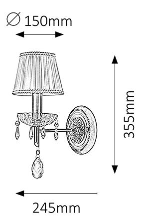 Nástenné svietidlo Claudia 7278 (bronzová)