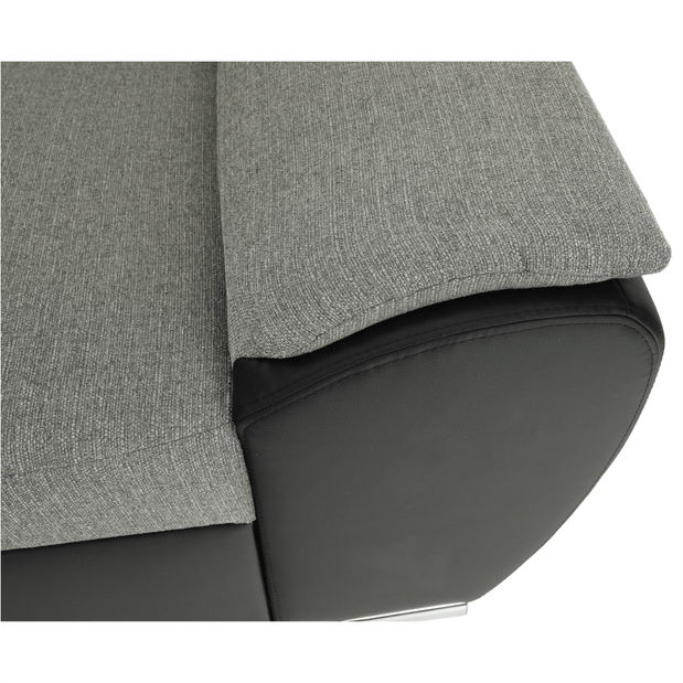 Sarokkanapé Emily kicsi (fekete + szürke) (B)