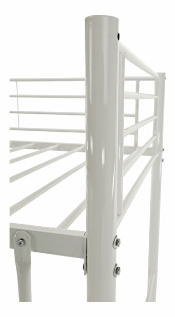 Detská poschodová posteľ 90 cm Kamila (biela) (s roštom)