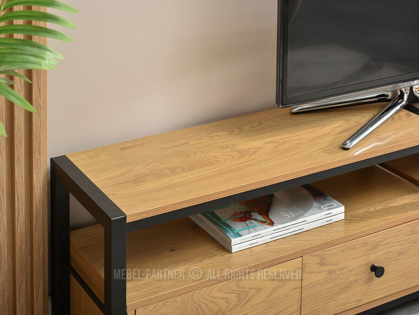TV stolík/skrinka Elena (dub + čierna)