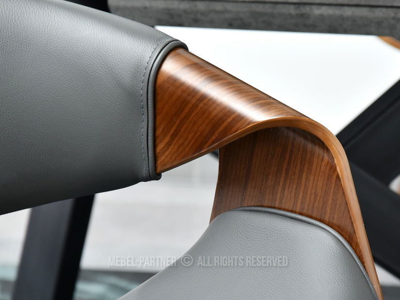 Stolička Bjorn K (sivá + orech)