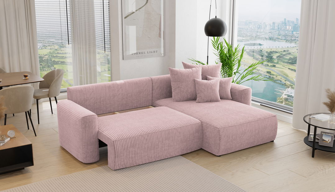 Colțar Baria (D) (roz pudră)