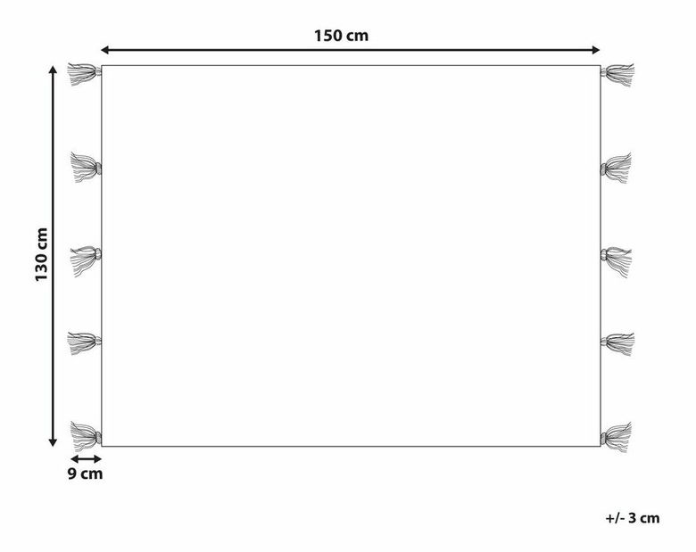 Deka 130 x 150 cm Cubic (viacfarebná)