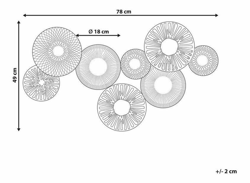 Zidna dekoracija Taliesin (crna) 