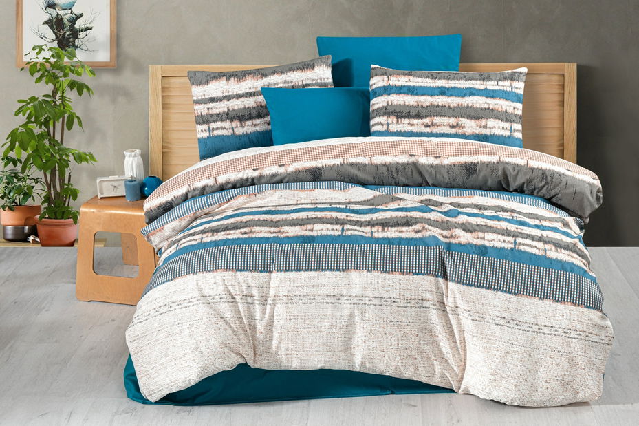 Lenjerie pat 200 x 220 cm Stelia (multicolor)