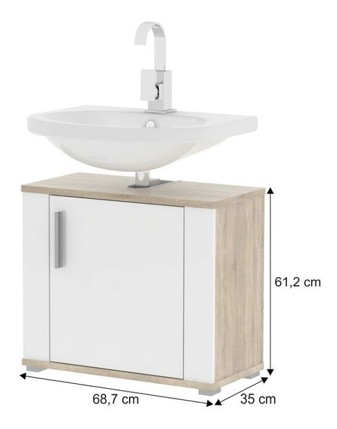 Kúpeľňová skrinka pod umývadlo Foana Li02