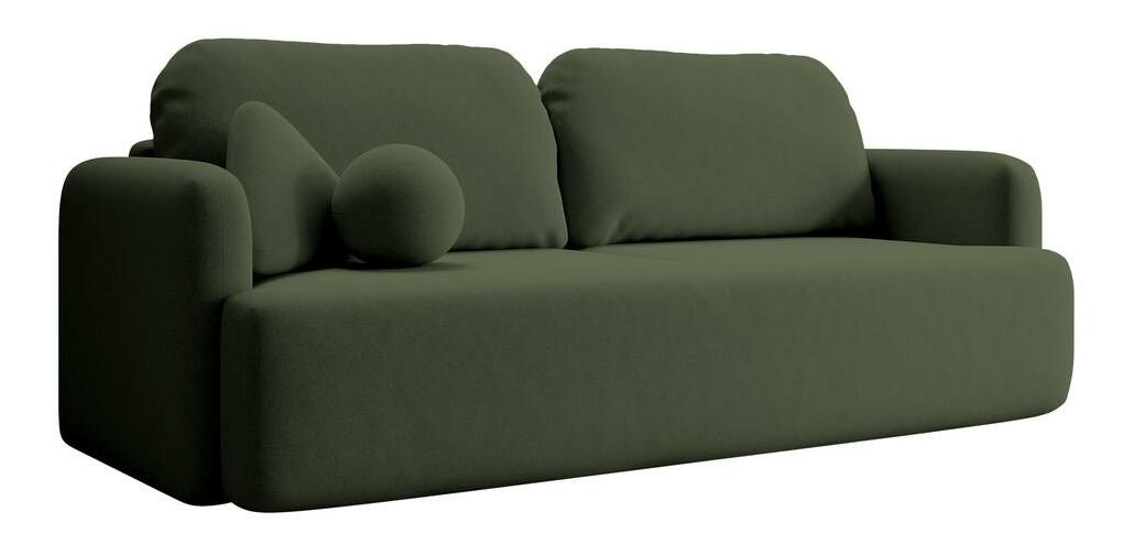 Háromszemélyes kanapé Linaki (zöld + fekete)