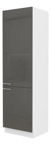 Dulap de bucătărie pentru alimente Lavera 60 DK 210 2F (alb + gri lucios)