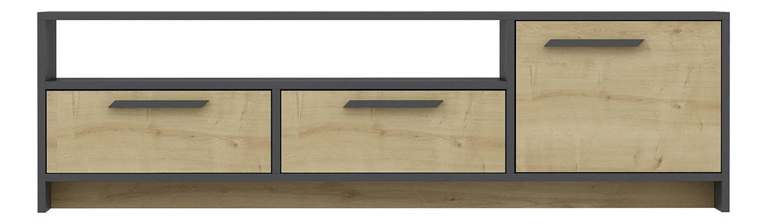 TV stolík/skrinka Pimake (dub + antracit) 