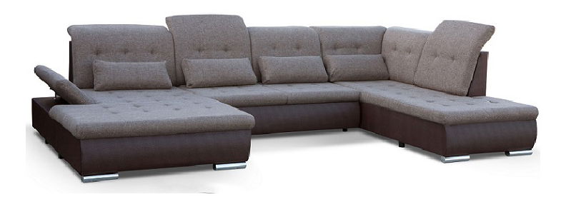 Colțar în formă de U Pasangan (Maro închis + suvite maro) (S)