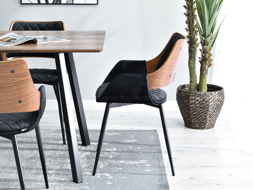 Scaun Morgana (nuc închis + negru)