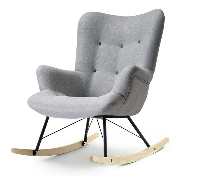 Relaxačné kreslo Laurentino (sivá + čierna)