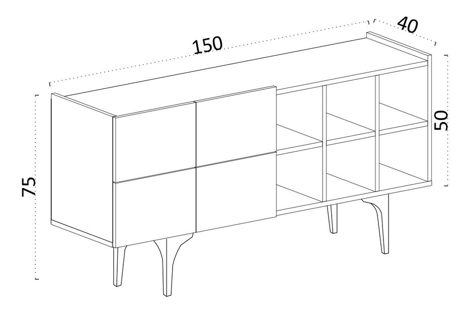 Dulap Aliex 11 (stejar safir)