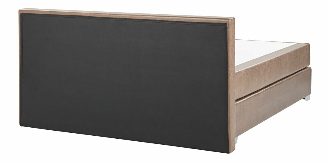 Manželská posteľ Boxspring 180 cm PREMIER (s matracmi) (hnedá)