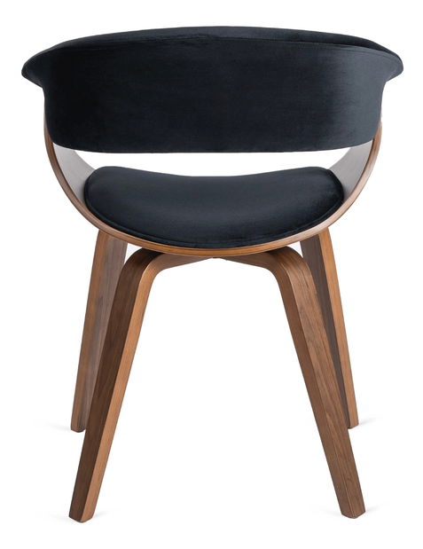 Scaun sufragerie Generosas 1 (negru + nuc) 