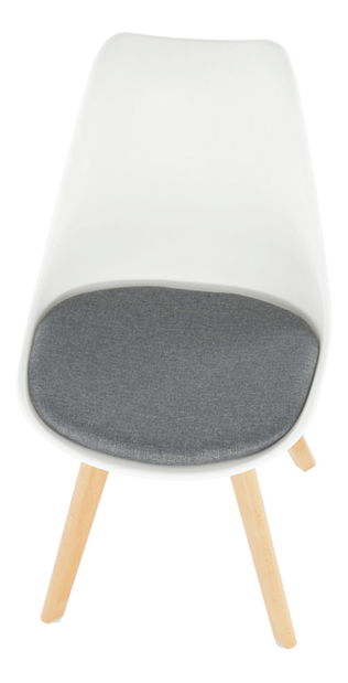 Jedálenská stolička Ambany (biela + sivá)