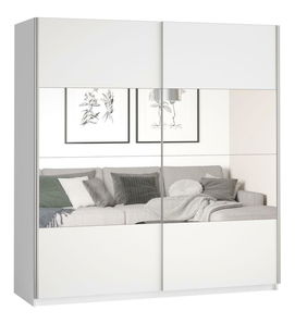 Ormar za garderobu Benson Tip 56 (bijela + ogledalo)  