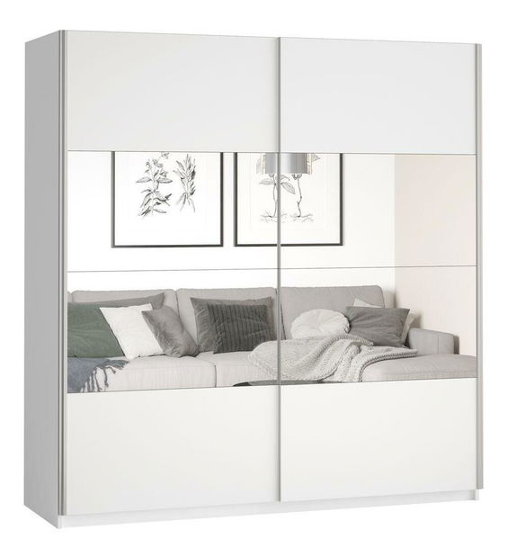 Ruhásszekrény Benson Típus 56 (fehér + tükör)