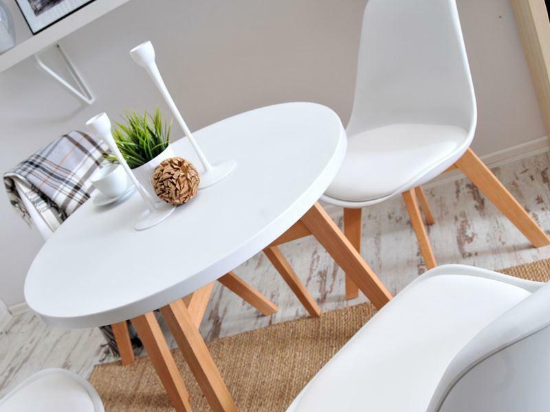 Stolička Large Wood (biela + čierna)