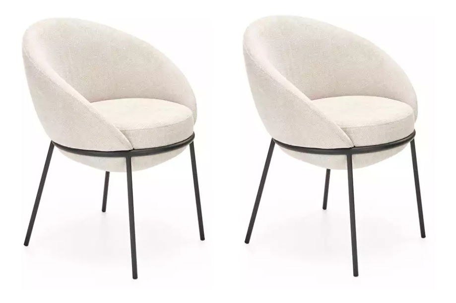 Set 2 ks. jedálenských stoličiek Kym (béžová + čierna) *bazár