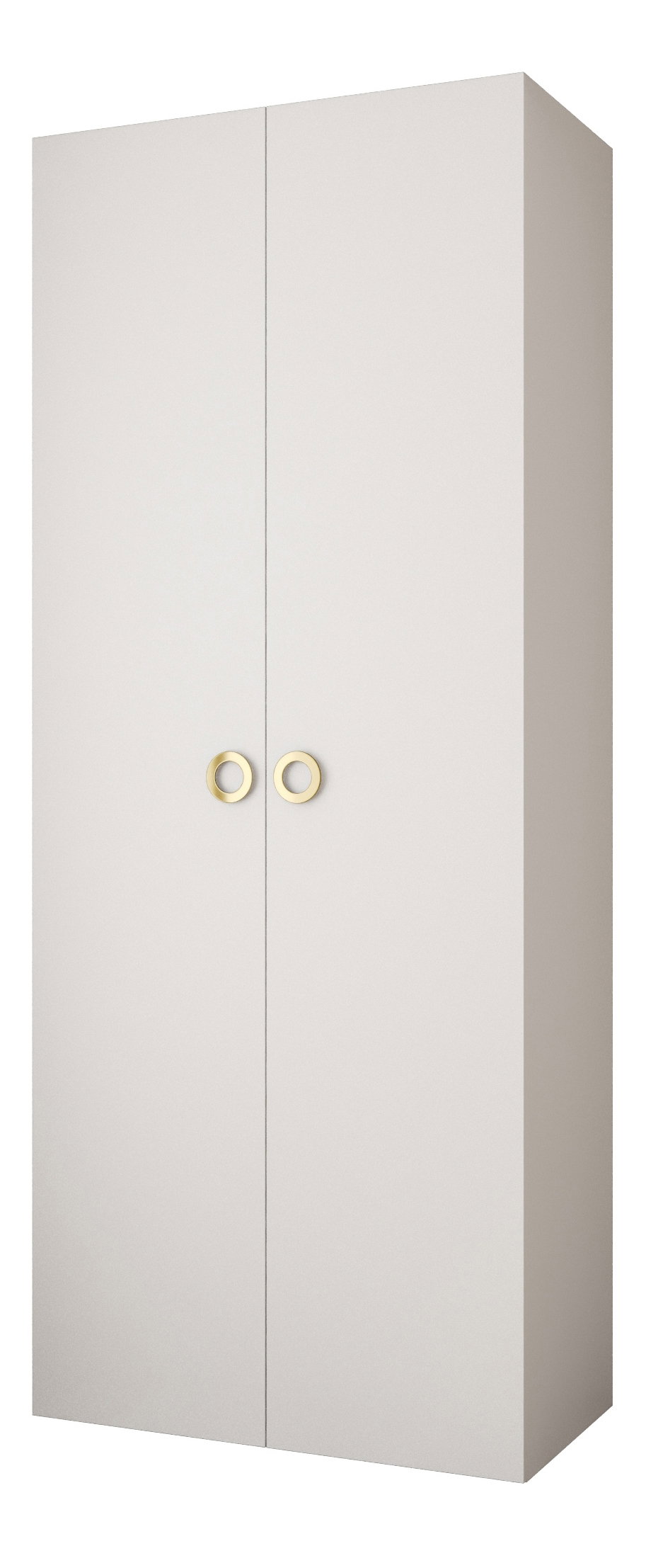 Dulap de haine 100 cm Carmela 40-1 (alb + Auriu)