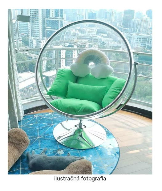 Függesztett hintafotel Belgica 2 (transzparens + arany + szürke) 