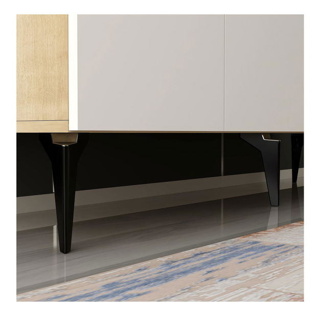 Skrinka Vipapo 5 (dub zafírový + biela) 