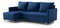 Rohová sedacia súprava Ronaldo (L) (tmavomodrá)