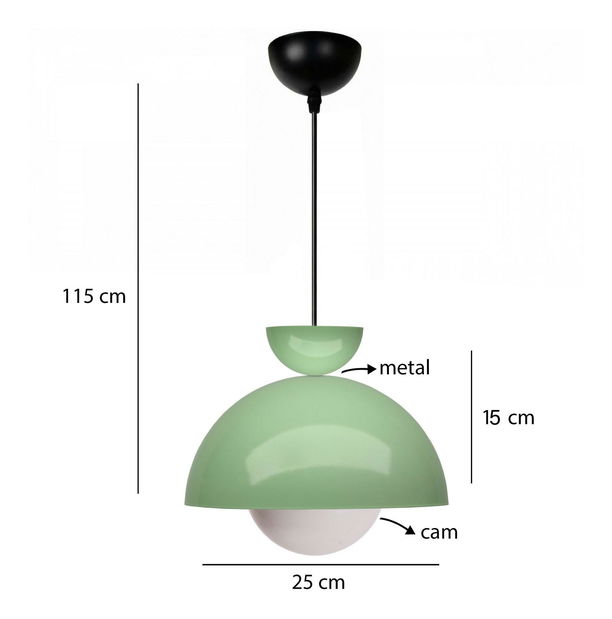 Mennyezeti lámpa Coccoresso 1 (zöld)