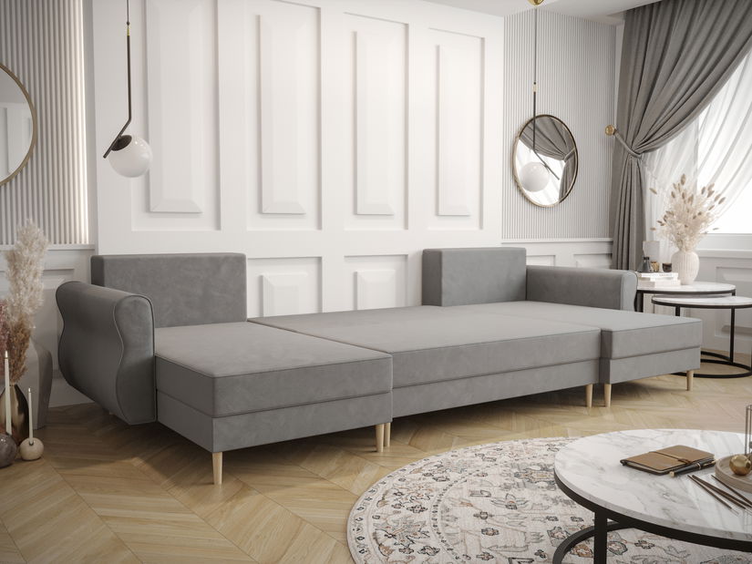 Rohová sedacia súprava U Arcane U (tyrkysová)