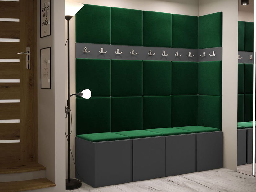 Mobilier hol Tovenaz II (stejar artisan + negru)