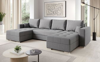 Colțar Josie U (Gri deschis)